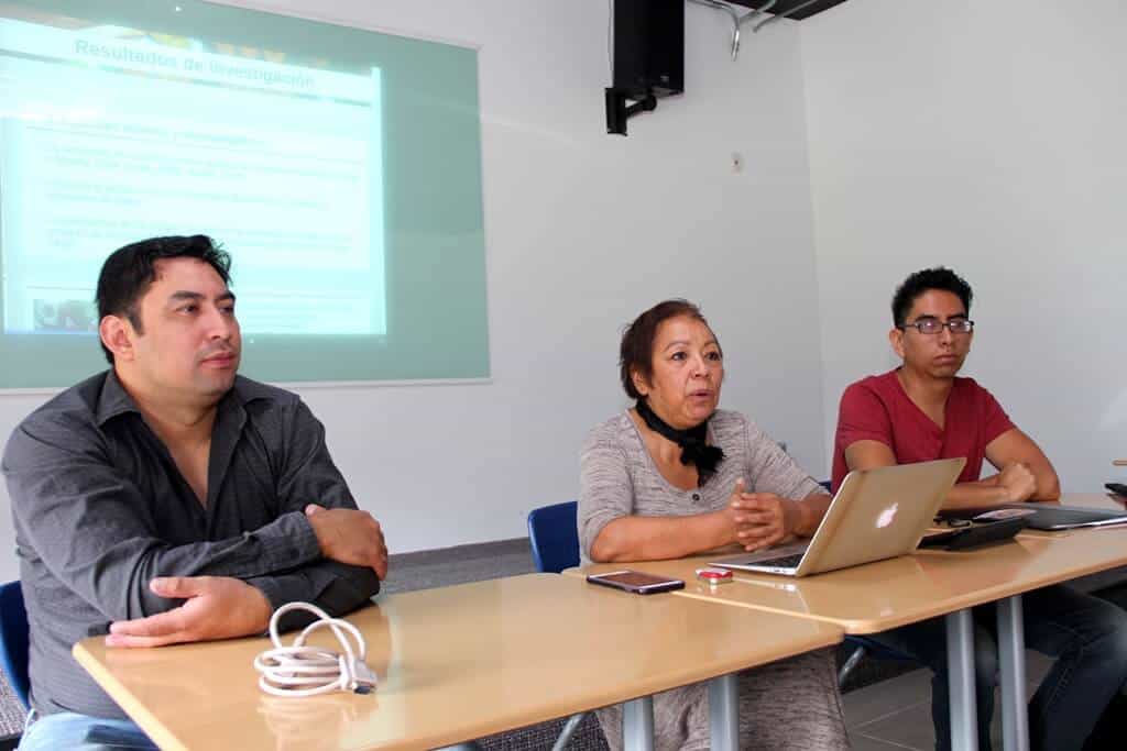 Marco Contreras, Mercedes Ruiz y Leonardo Oliver, autores de la investigación.