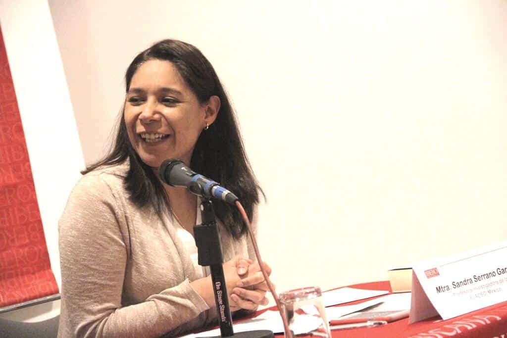 Mtra. Sandra Serrano García, profesora-investigadora de la Facultad Latinoamericana de Ciencias Sociales México.