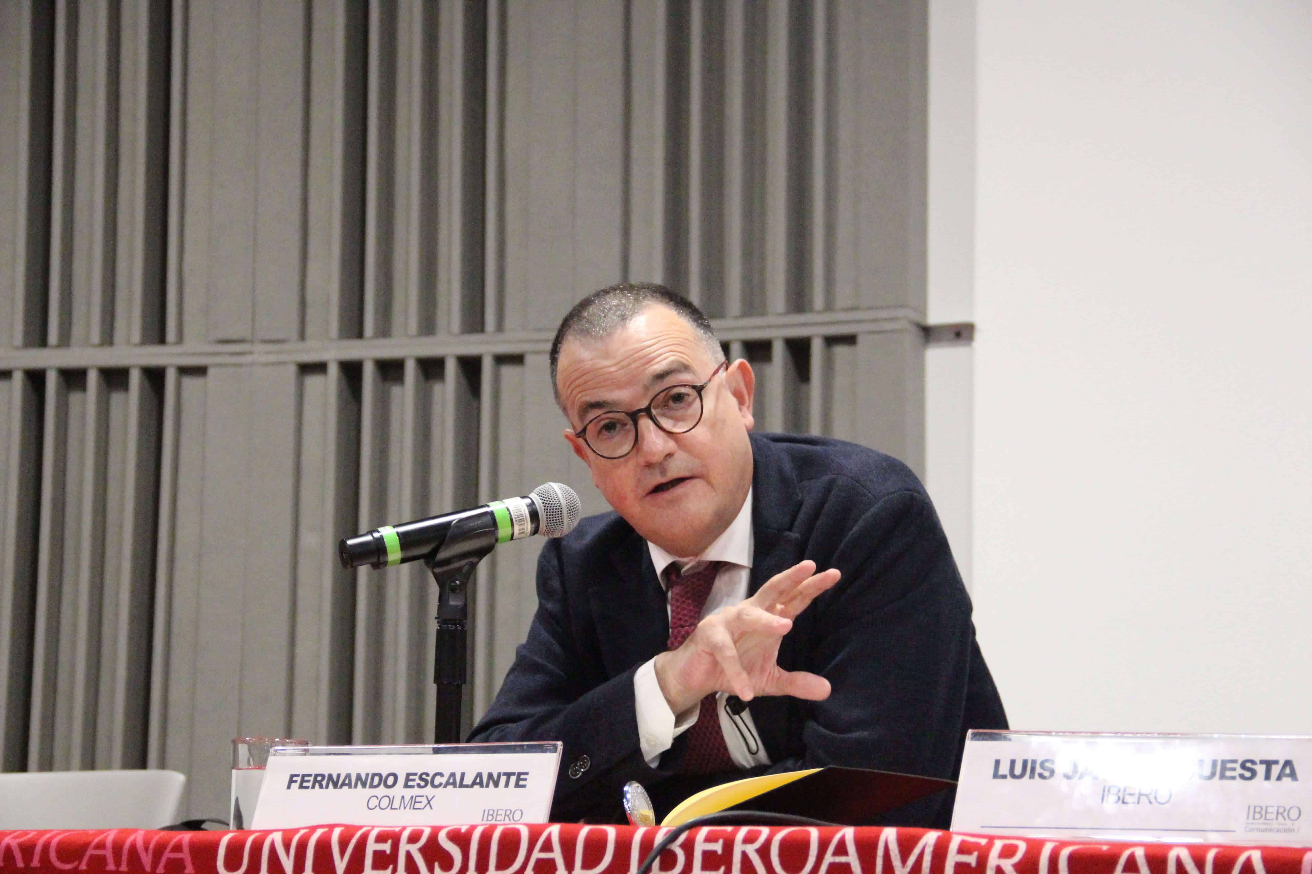El Dr. Fernando Escalante, académico del Colmex (Valentina González/IBERO).