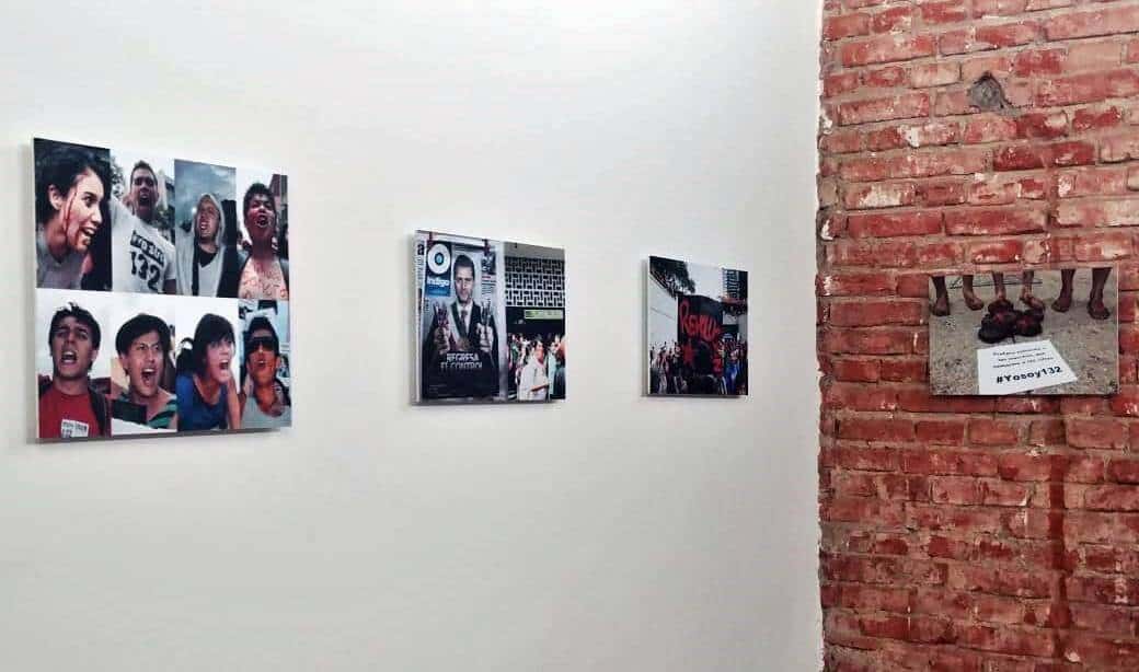 Imagen de la muestra de fotoperiodismo del #YoSoy132 (Sarahi Pérez/IBERO).