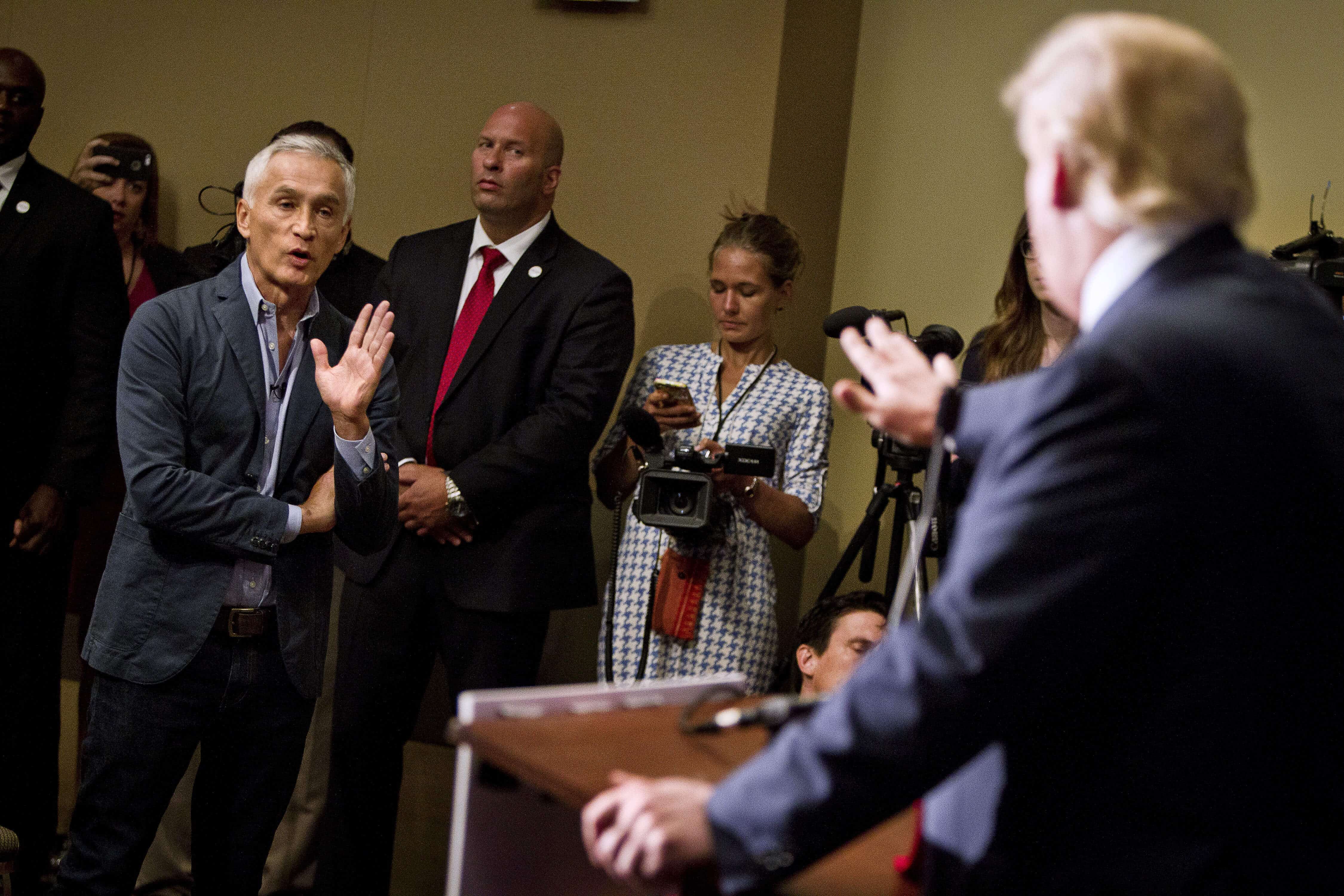 Jorge Ramos se enfrentó a Donald Trump, durante el proceso electoral estadounidense (Cortesía).