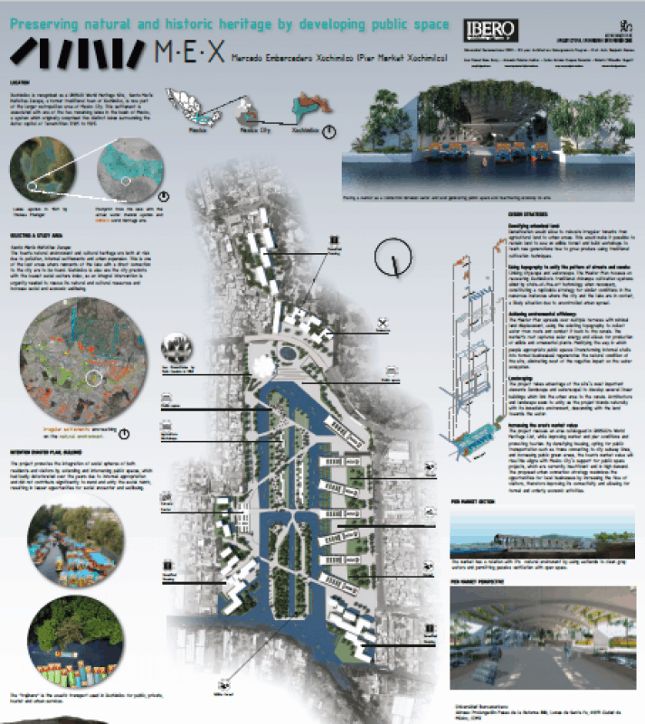 Cartel del proyecto M-E-X Mercado Embarcadero Xochimilco.