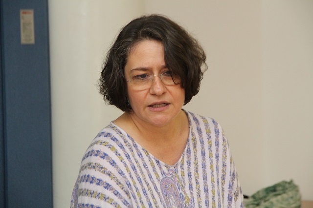 Mtra. Adela Salinas Salinas, adscrita a la Vicerrectoría Académica y coordinadora del programa ‘Conversatorios para la Educación y Construcción de Paz en México’.