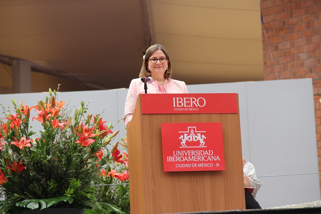 La embajadora de México en Estados Unidos, Martha Bárcena Coqui (Valentina González/IBERO).