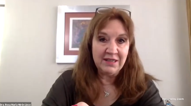 Dra. Rosa María Mirón Lince, académica del Centro de Estudios Políticos de la Facultad de Ciencias Políticas y Sociales de la UNAM.