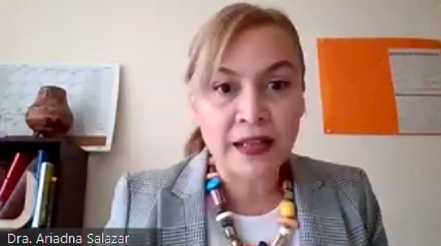 Dra. Ariadna Salazar Quiñones, académica del Departamento de Derecho de la IBERO, universidad jesuita de la Ciudad de México.