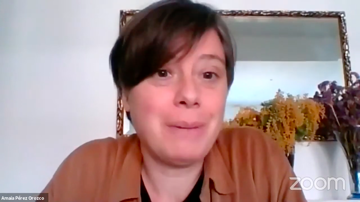 Amaia Pérez Orozco, investigadora y doctora en economía integrante de Colectiva XXK, feminismos, pensamiento y acción.
