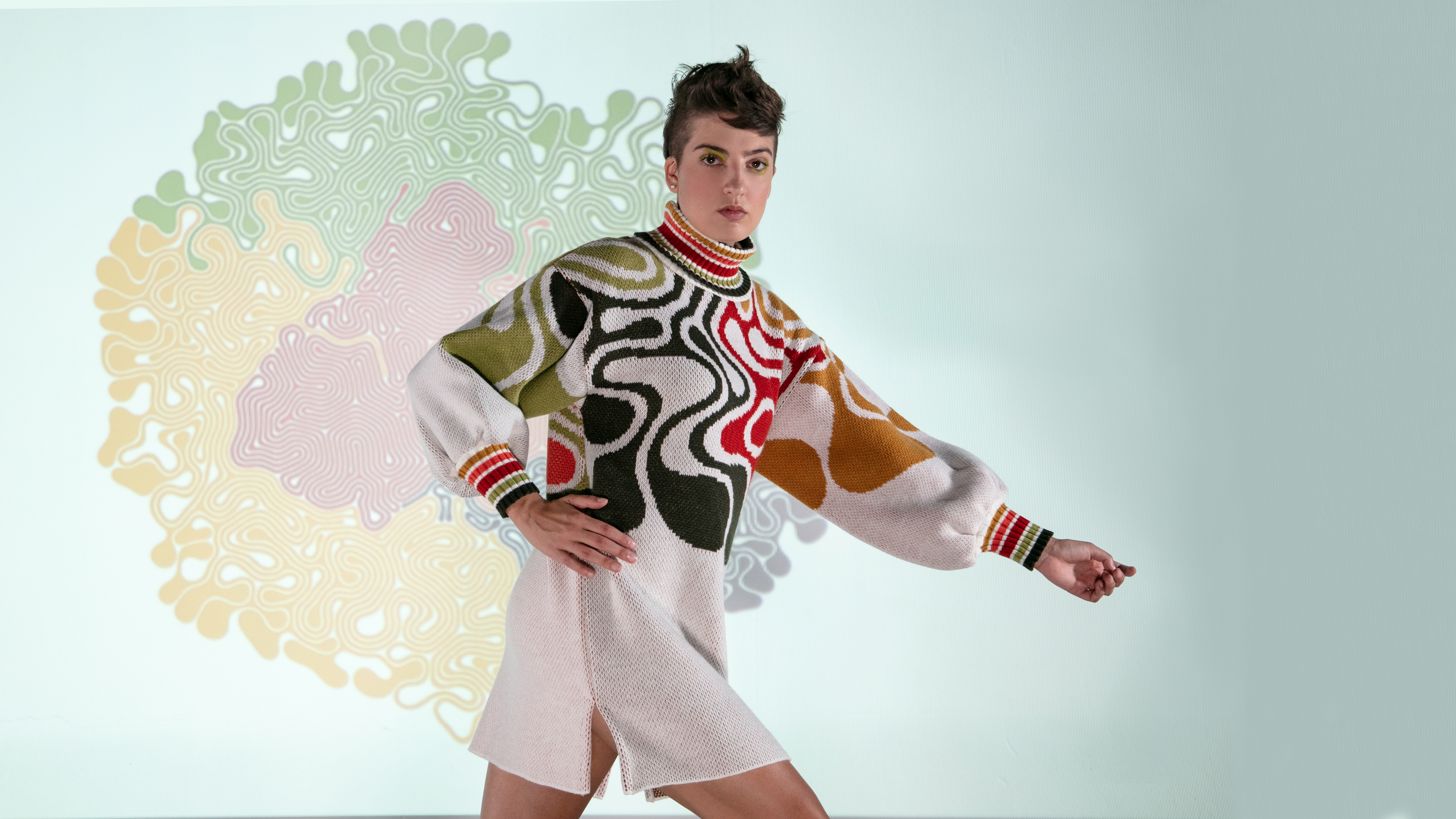 Para el diseño de las prendas, se apoyaron en un algoritmo (Cortesía Cynthia Gómez).