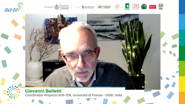 El coordinador general del Proyecto Sus-Ter, Giovanni Belletti, académico de la Universidad de Florencia.