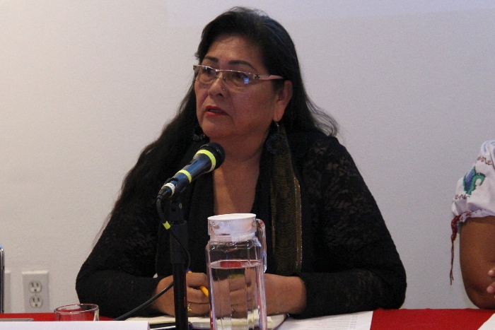 Sara López González, mujer maya nacida en Candelaria, Campeche, defensora de los pueblos indígenas, el campo y la vida. (Foto: Yazmín Mendoza)