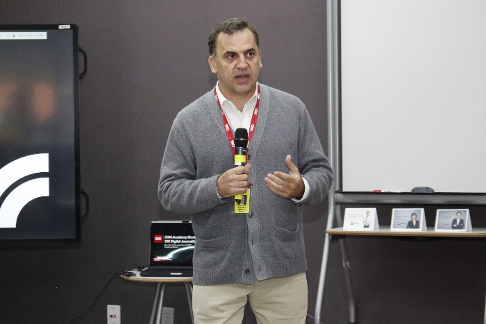 Mtro. Francisco Francho Barón Cano, Periodista, Entrenador en CNN Academy, y Director del Máster en Periodismo Digital Multiplataforma de la Universidad Loyola y CNN Academy. (Foto: Yazmín Mendoza)