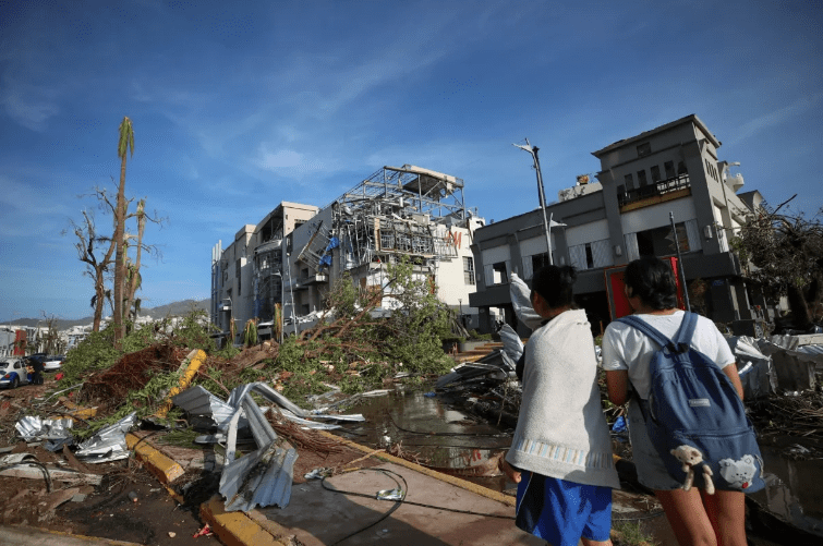 En 12 horas, el huracán 'Otis' pasó de ser una tormenta tropical a convertirse en un huracán categoría 5 (Foto: Reuters)