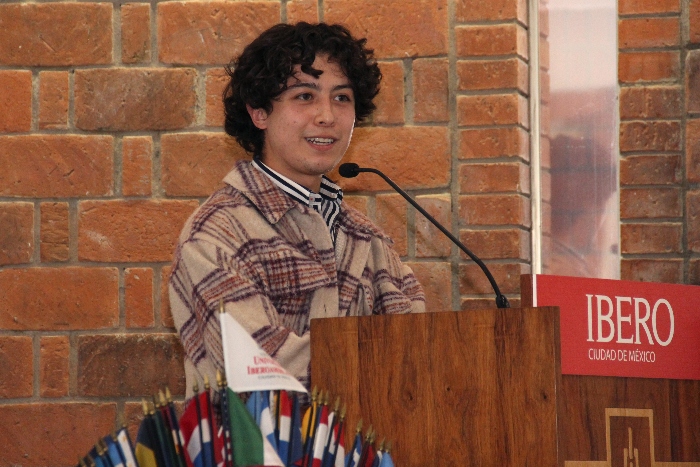 Juan Estaban López Jaramillo, alumno de la Pontificia Universidad Javeriana de Bogotá, Colombia. (Foto: Yazmín Mendoza)