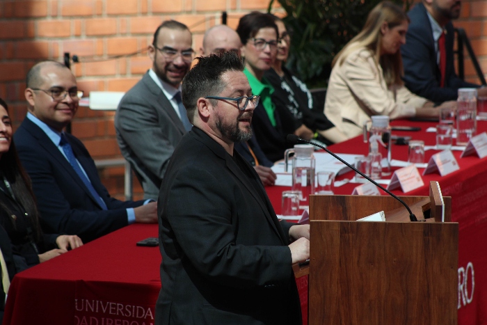 El Mtro. Jorge Antonio Taboada Palomar, Director de Operaciones para América Latina en TikTok, fue el orador invitado en esta ceremonia. (Foto: Elihú Cortés)