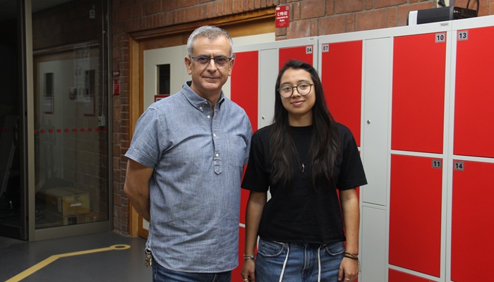 Karla Eréndira Obermeir Velázquez y el Mtro. Jorge Rodríguez García. Foto: Guillermo Gutiérrez