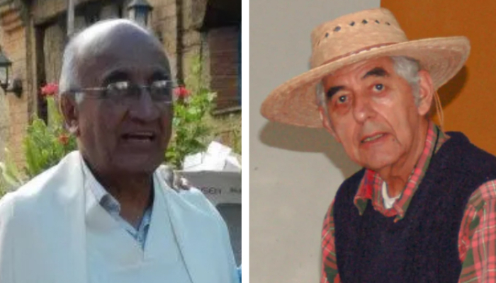 Los sacerdotes jesuitas Javier Campos Morales y Joaquín César Mora Salazar