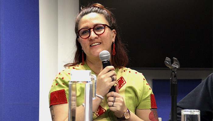 La Mtra. María de los Ángeles Hernández Alvarado, del Programa sobre Asuntos Migratorios de la IBERO (Prami).