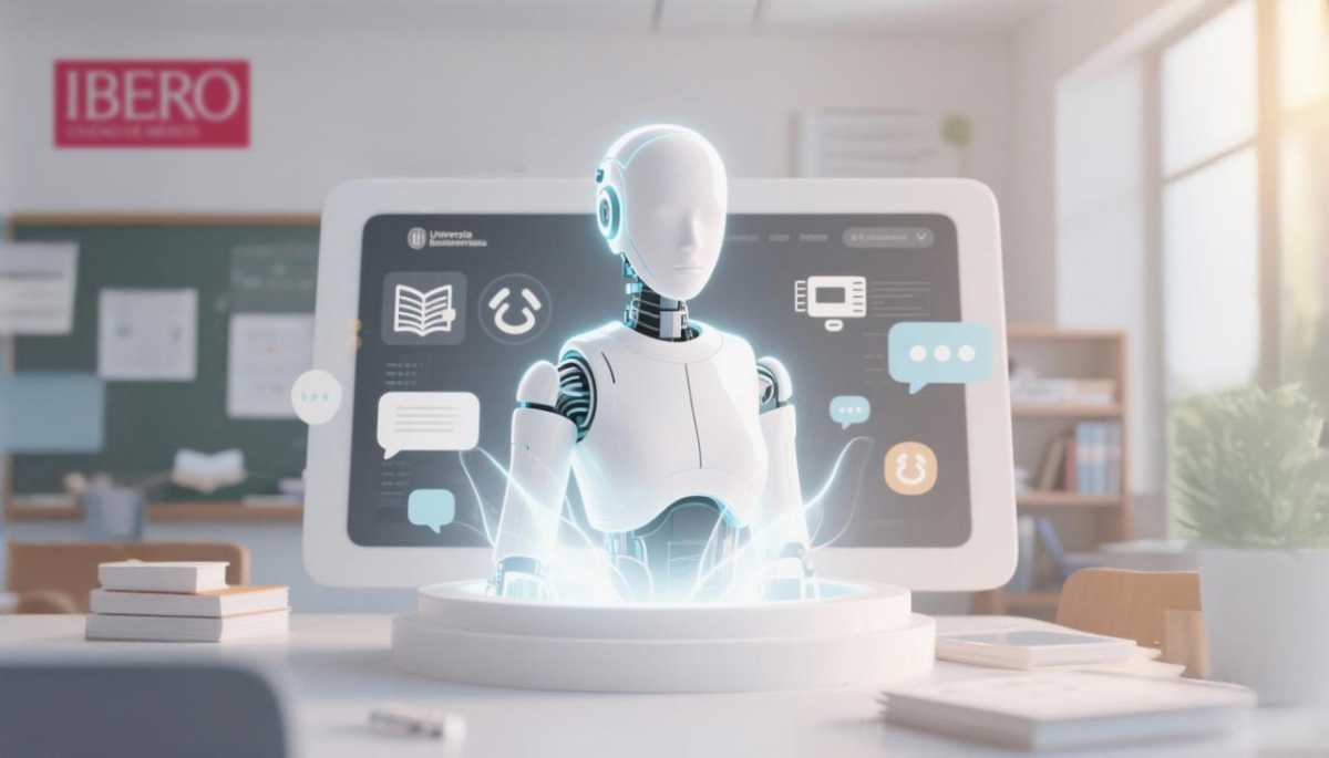 Eli es un agente de IA desarrollado por la IBERO para promover el lenguaje incluyente y la igualdad de género en la docencia. Imagen creada con Firefly.